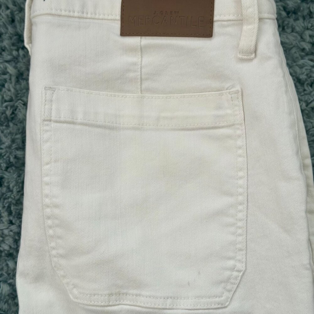 J. Crew Mercantile Wide Leg Crop Jeans Pants White Size 32 / 14 - Picture 5 of 11